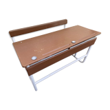 Old schoolboy's desk 'with tin inkwells'