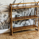 Rattan wall shelf