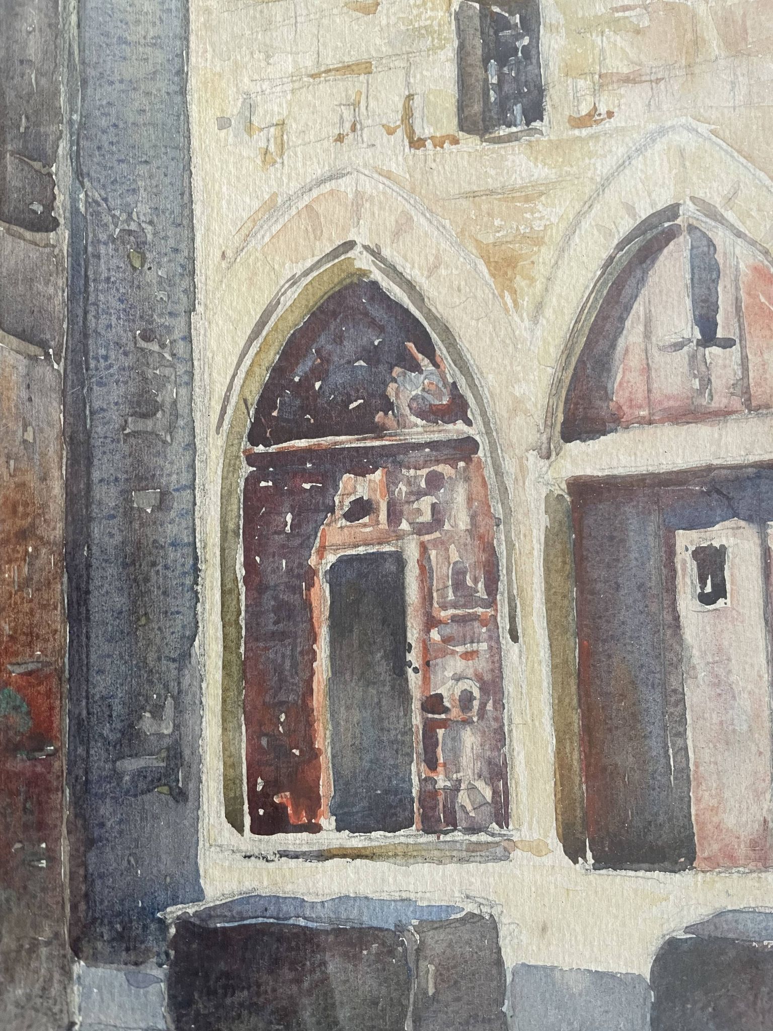 Old watercolor Cordes, Tarn