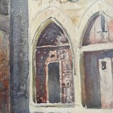 Old watercolor Cordes, Tarn