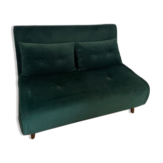 Velvet sofa green fir