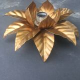 Wall light gold metal flower