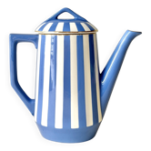 Large Fox Trott Sarreguemines coffee pot in art deco earthenware, 1930s vintage