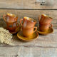 6 vintage "volcan" cups