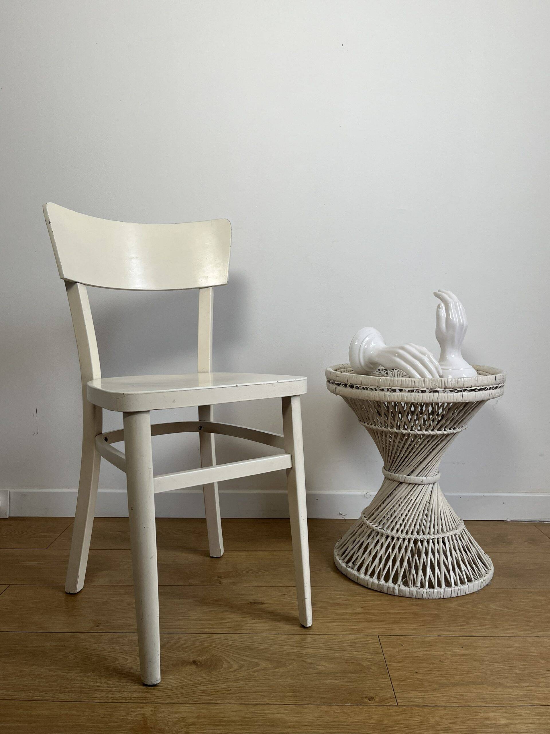 White vintage bistro chair