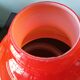 Abat jour vintage verre opaline orange 1970