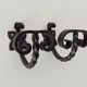 Pair of antique wrought iron coat hooks