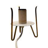 Lampe de table vintage allemande des années 1970, style Space Age, avec abat-jour en acrylique et laiton