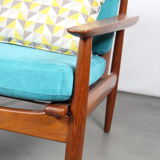 Scandinavian teak armchair by Arne Vodder for Gløstrup Mobelfabrik