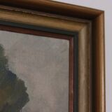 Original Mid Century Swedish Oil on Panel – “Trees, Landscape Motif” b