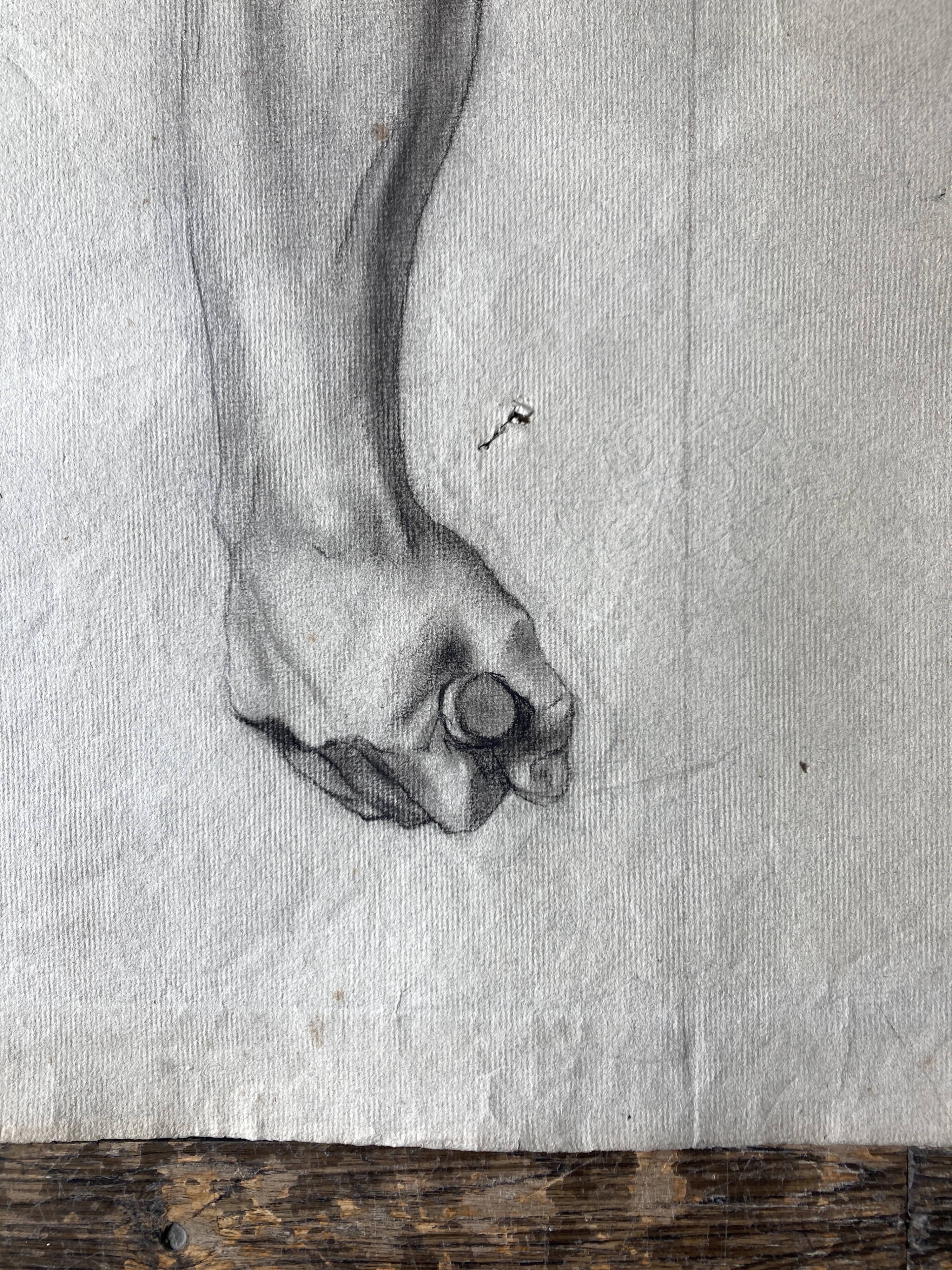 Workshop study on fine watermarked paper, late 19th century, Montparnasse in Paris.