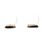 Pair of white Functionalism table lamps - 1930s Germany