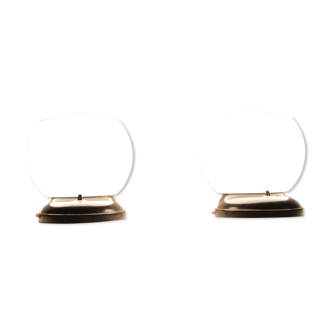 Pair of white Functionalism table lamps - 1930s Germany