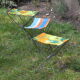 Nomad folding camping stools, France 1950s, set of three.