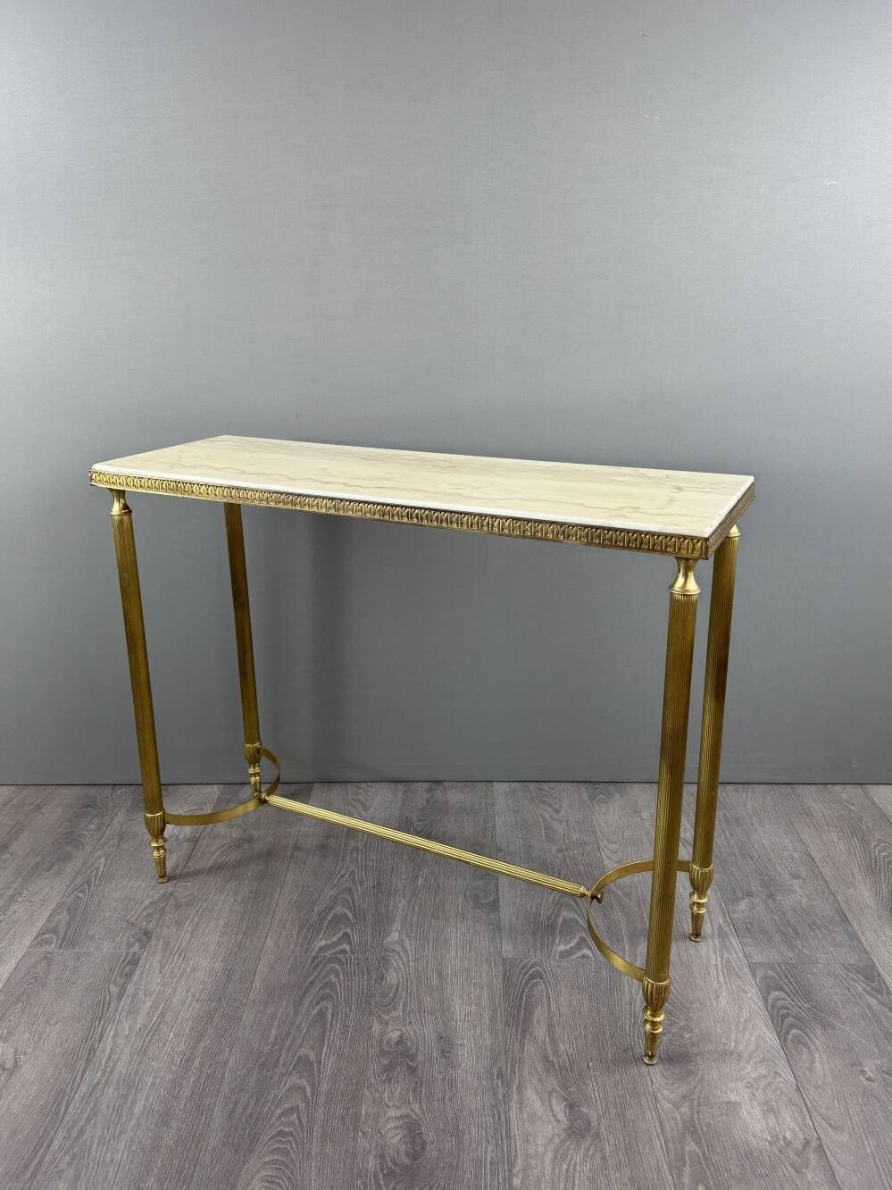 20th Century Gilt Brass and Marble Console Table