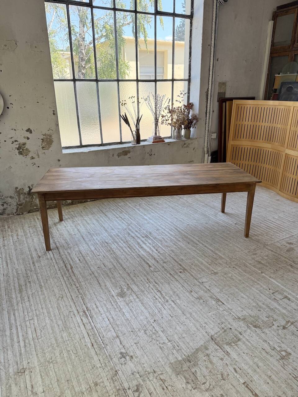 50s pine and oak farmhouse table 2.5m