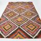 Tapis kilim géométrique multicolore – Explosion de motifs et de caractère