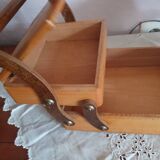 Small wooden sewing box worker