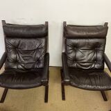 Set of 4 "Siesta" armchairs and ottoman by Ingmar Relling