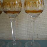 Set of 6 cut crystal wine glasses vintage crystal wine glasses