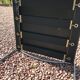 Lot of 6 design black leather and chrome chairs