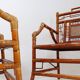 Pair of Asian style bamboo armchairs - France circa 1962