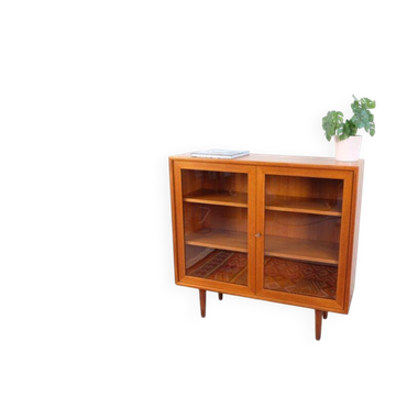 60s WK style display cabinet, in teak, vintage retro.