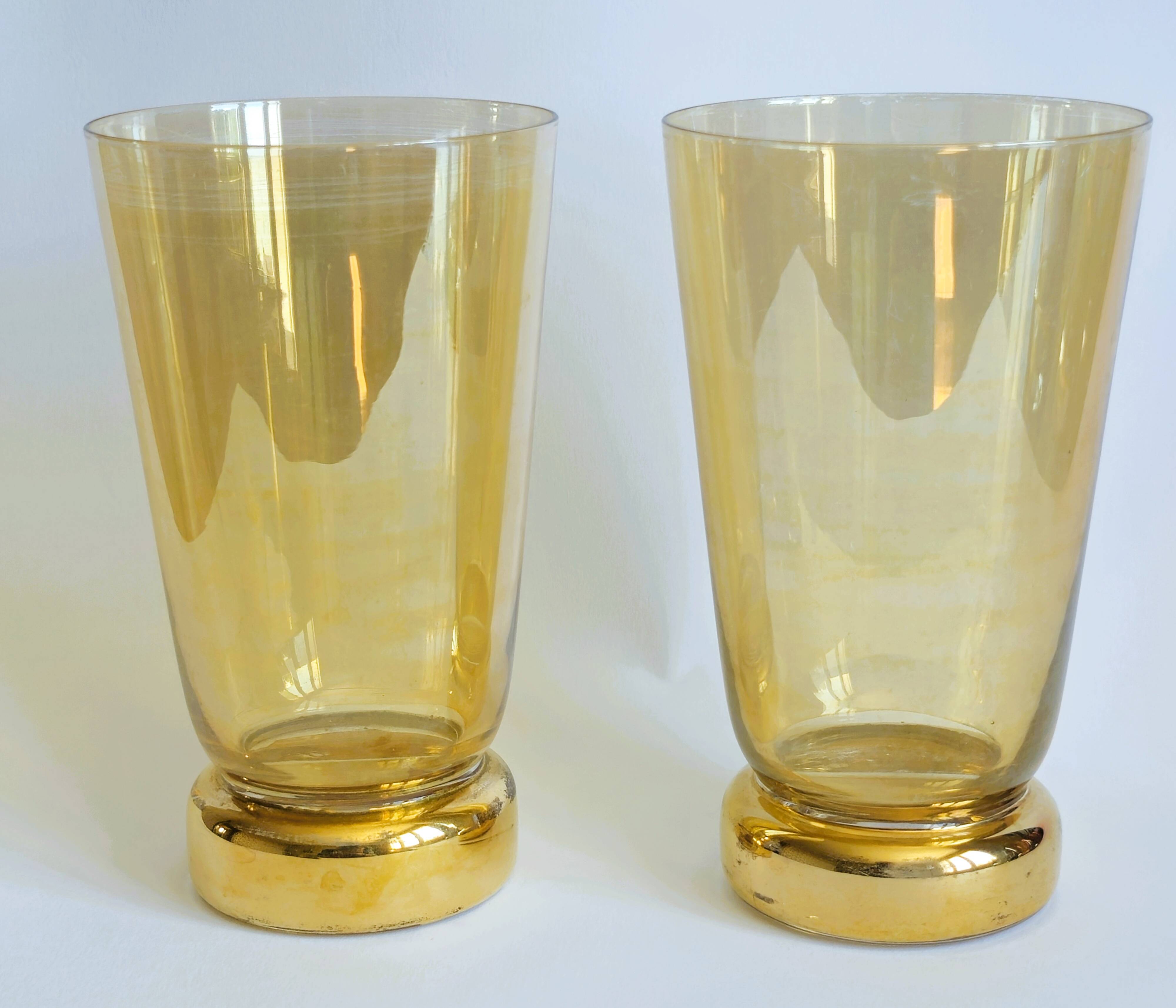 Orangeade set in colored glass