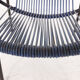 Mid-century plastic thread outdoor club chair