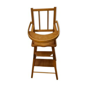 Chaise haute ancienne pour poupée