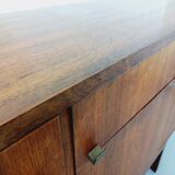 Vintage Scandinavian style row in rosewood and brass from the 60s