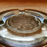 Ashtray art deco glass signed Verlys