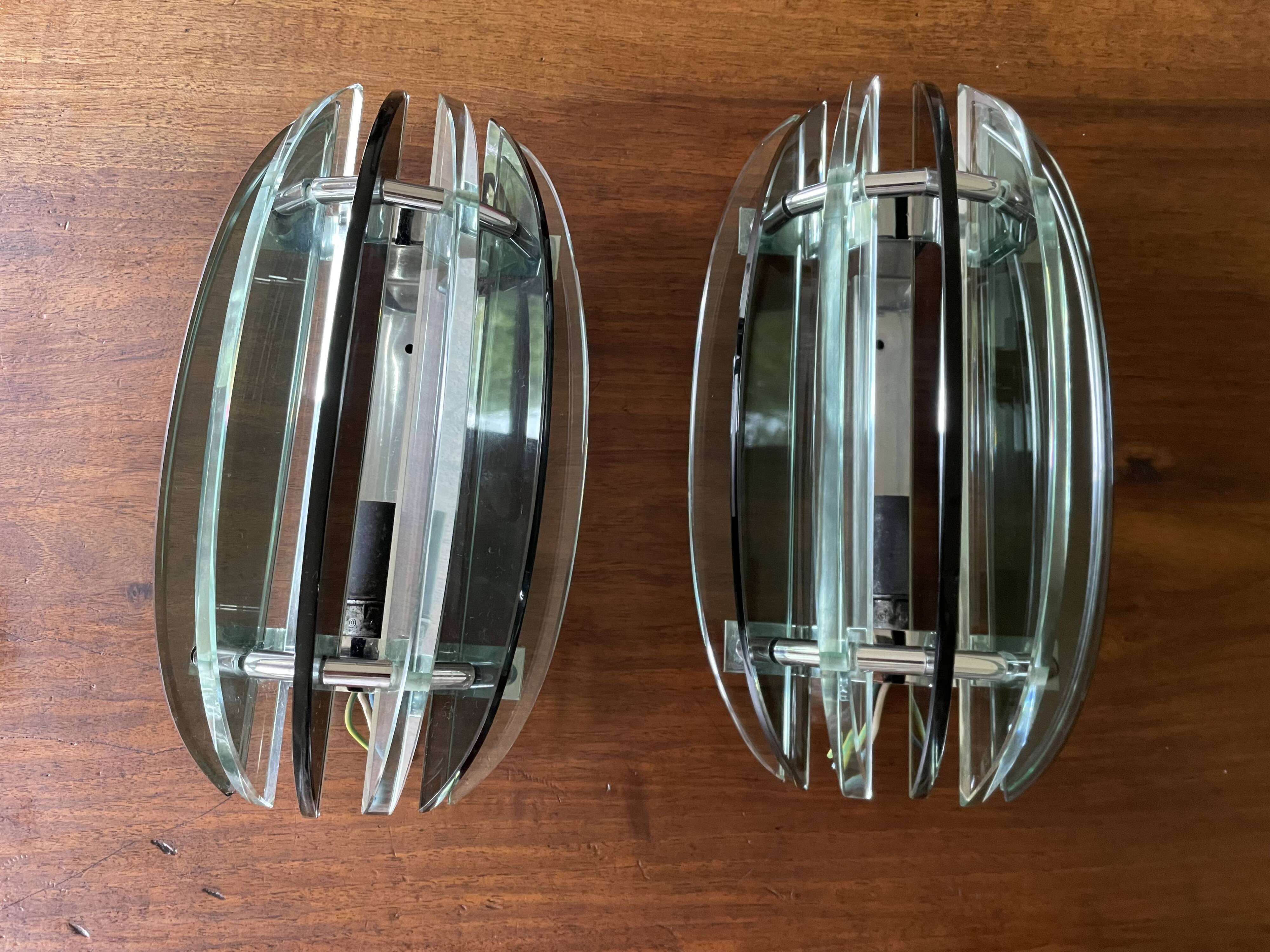 Wall lights with Murano glass slats VECA Italy