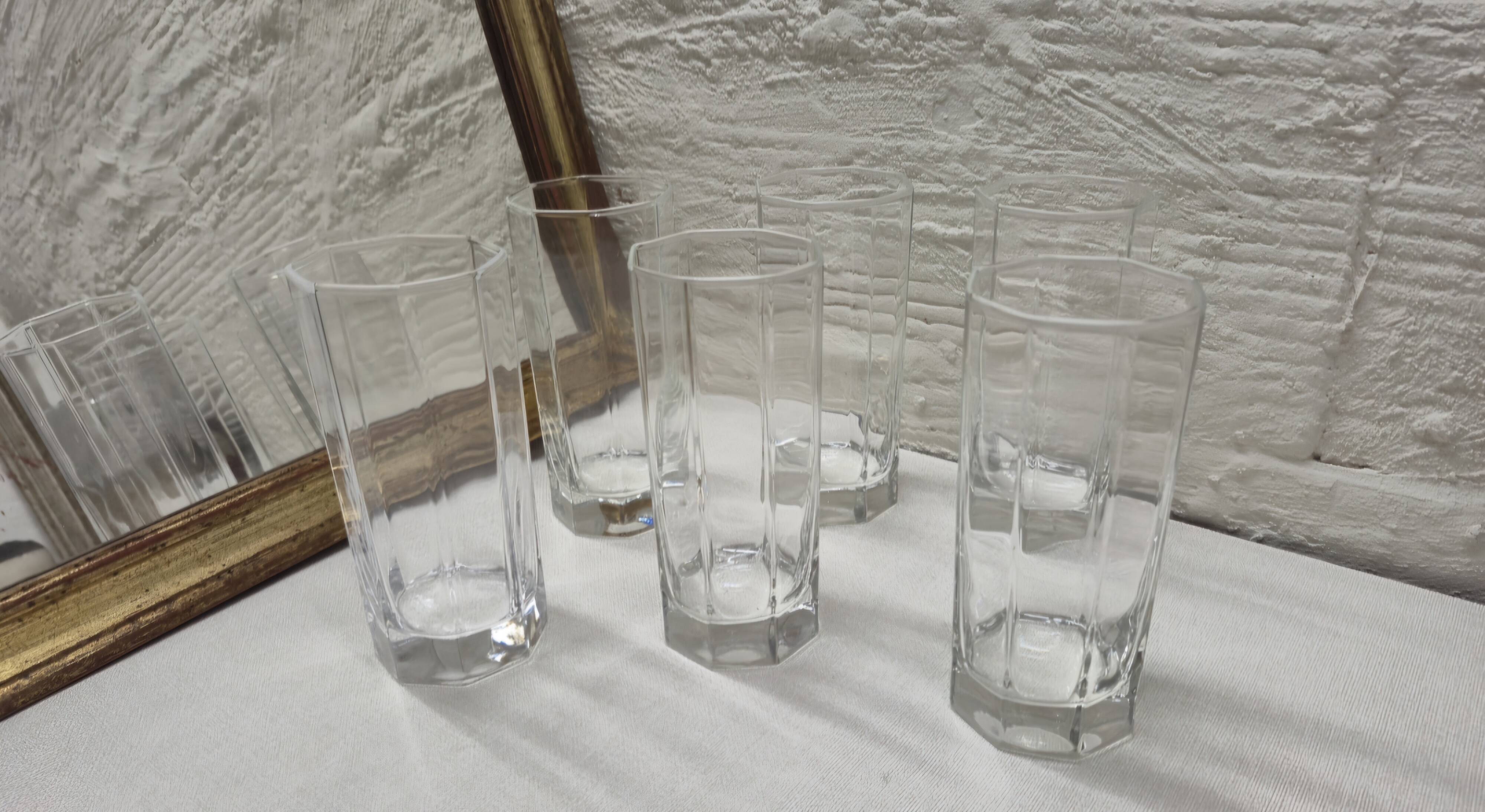 Set of 6 orangeade glasses Octime 1980s