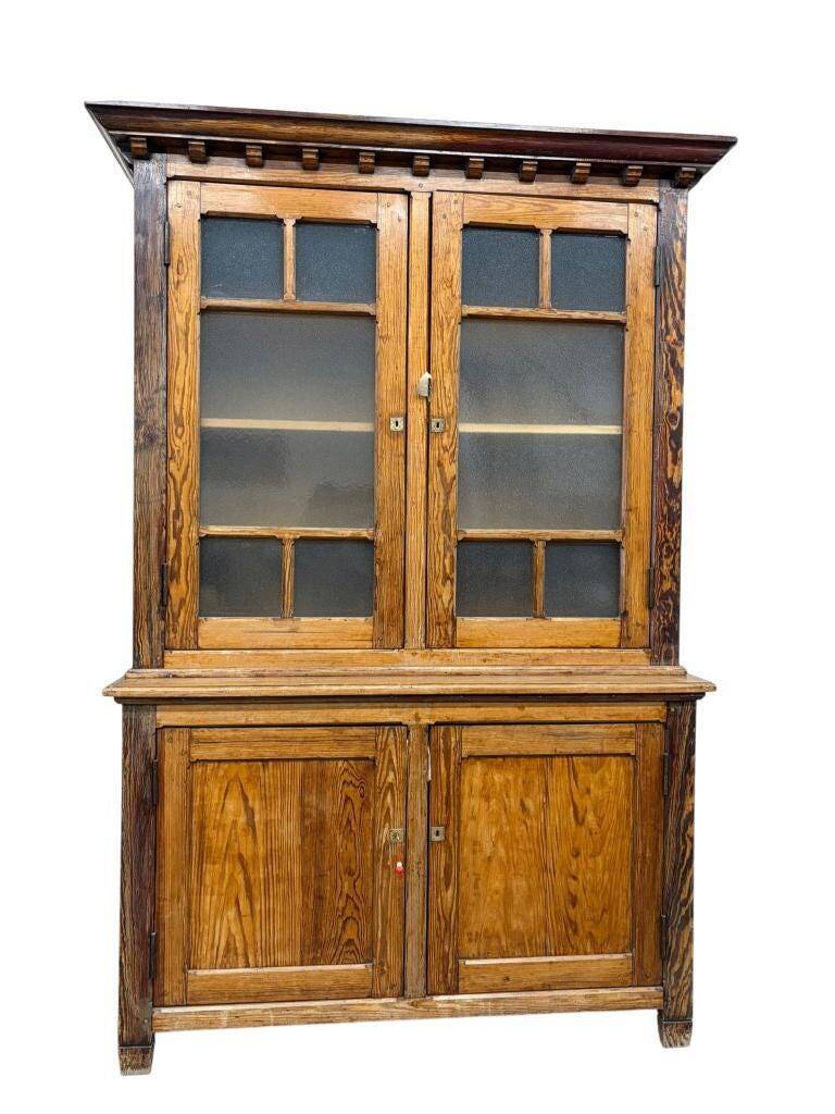 Vintage wooden display cabinet / wardrobe