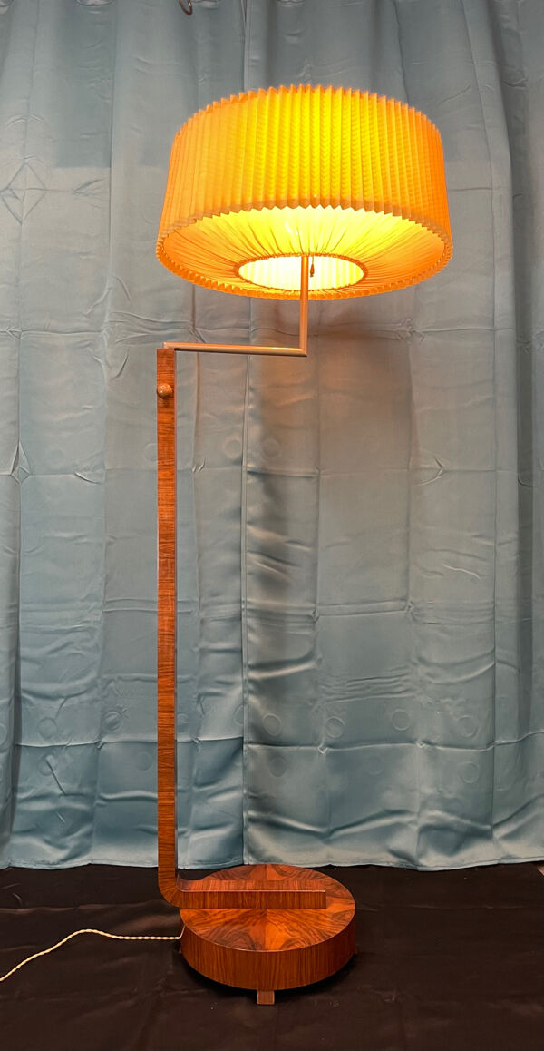 Lampadaire liseuse art déco 1930 palissandre