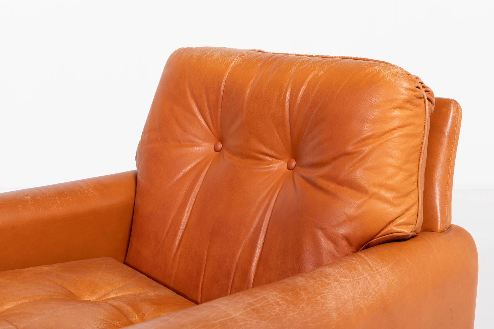 Danish Modern cognac leather armchairs from 1960’s