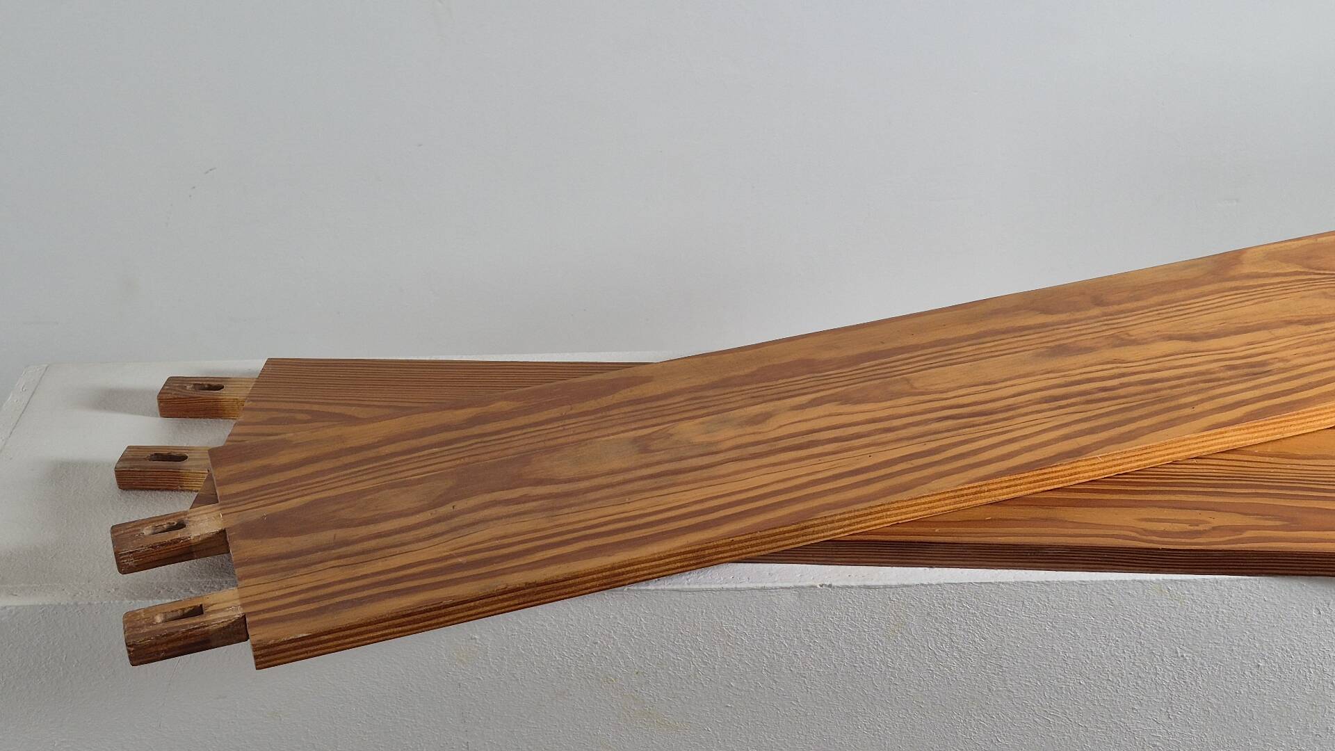 Vintage mid century brutalist pinecwall shelf