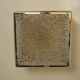 Vintage ceiling lamp with plastic sheets in chomed profiles 46x46 cm