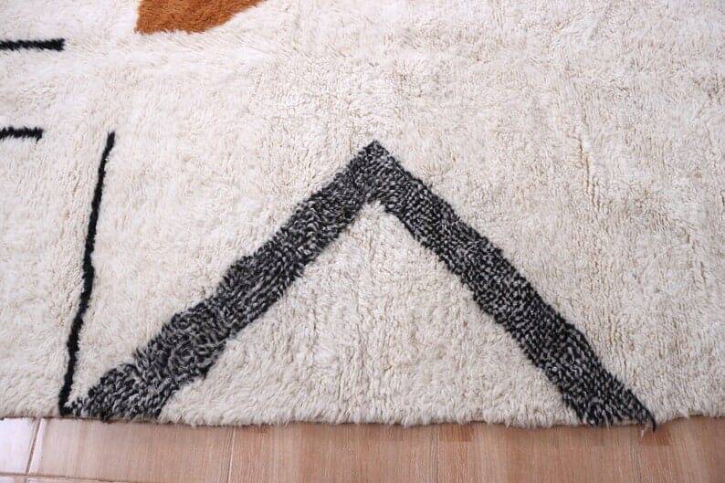 Handmade Beni Ouraine rug with colourful patterns 150/250 cm