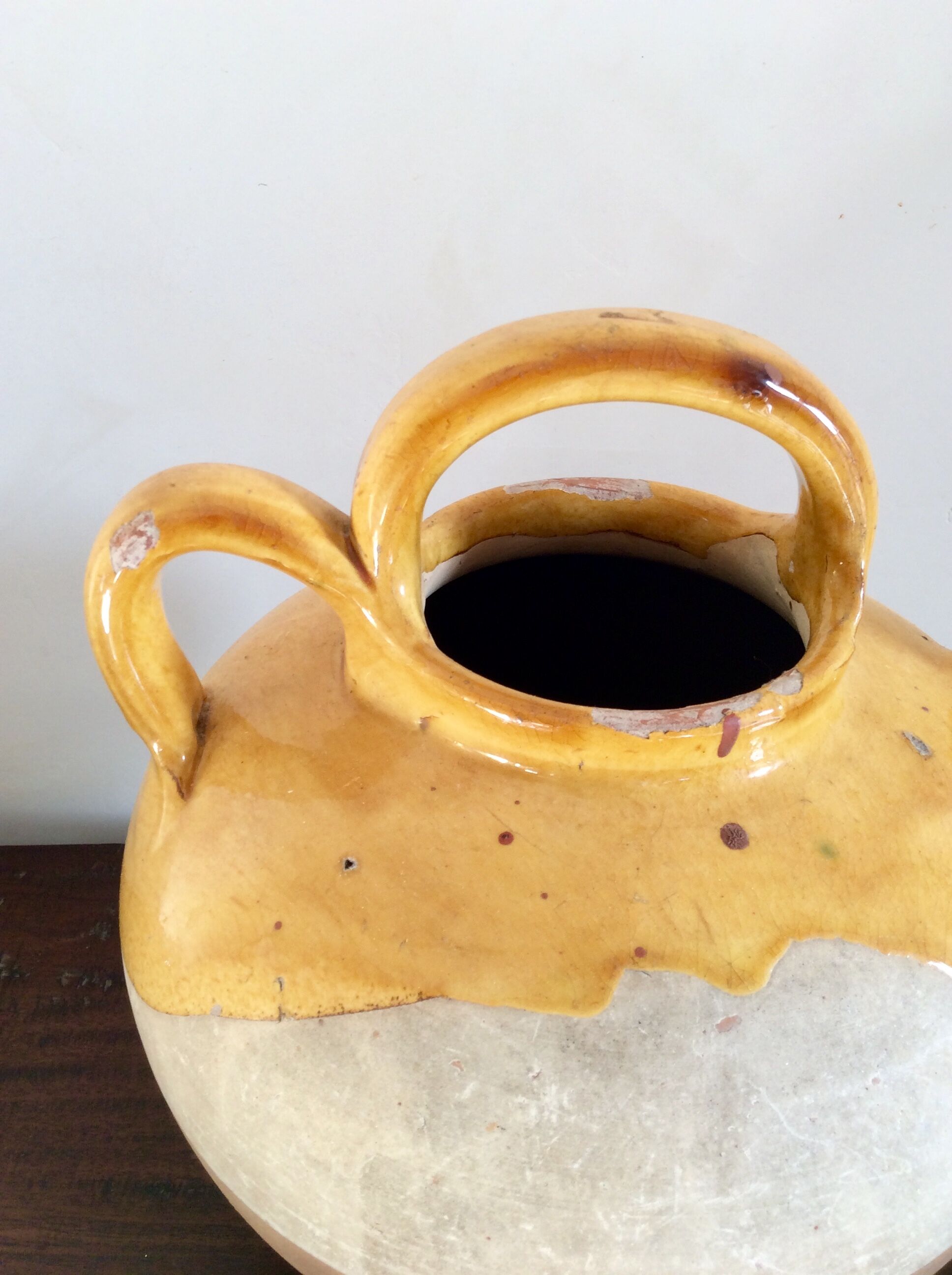 Yellow glazed jug