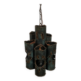 Brutalist Mid-Century Metal Pendant