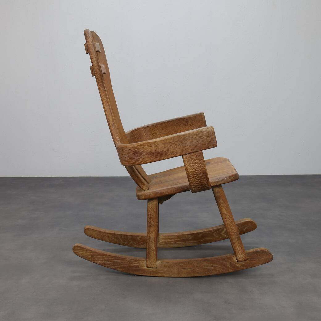 Brutalist Rocking Chair by De Puydt, 1970s
