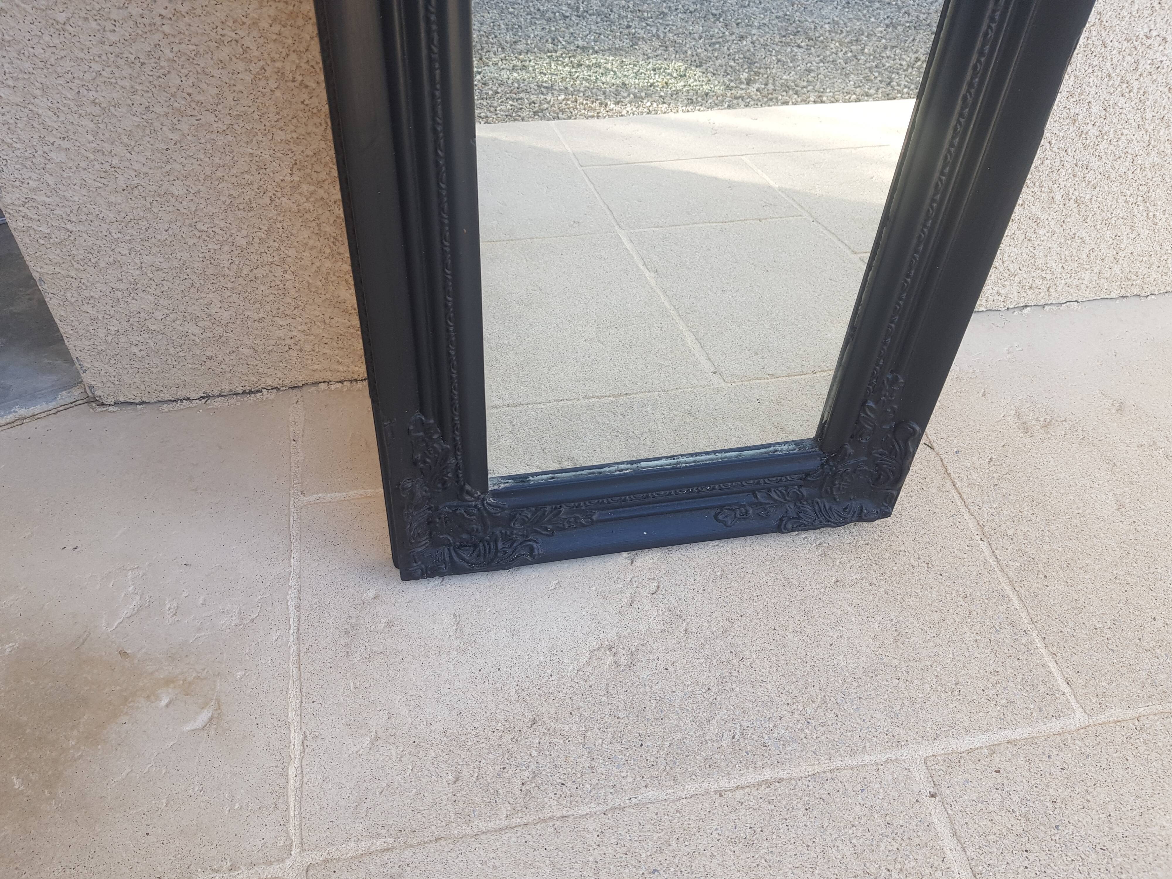 Black empire style mirror