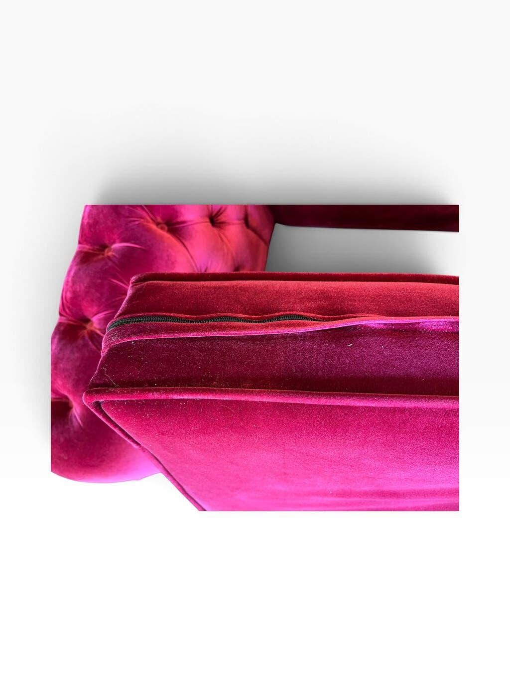 XL vintage fuchsia baroque armchair/sofa