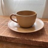French stoneware cup and saucer