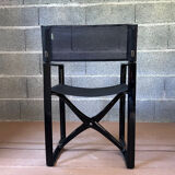 Shiny black folding chair Regista