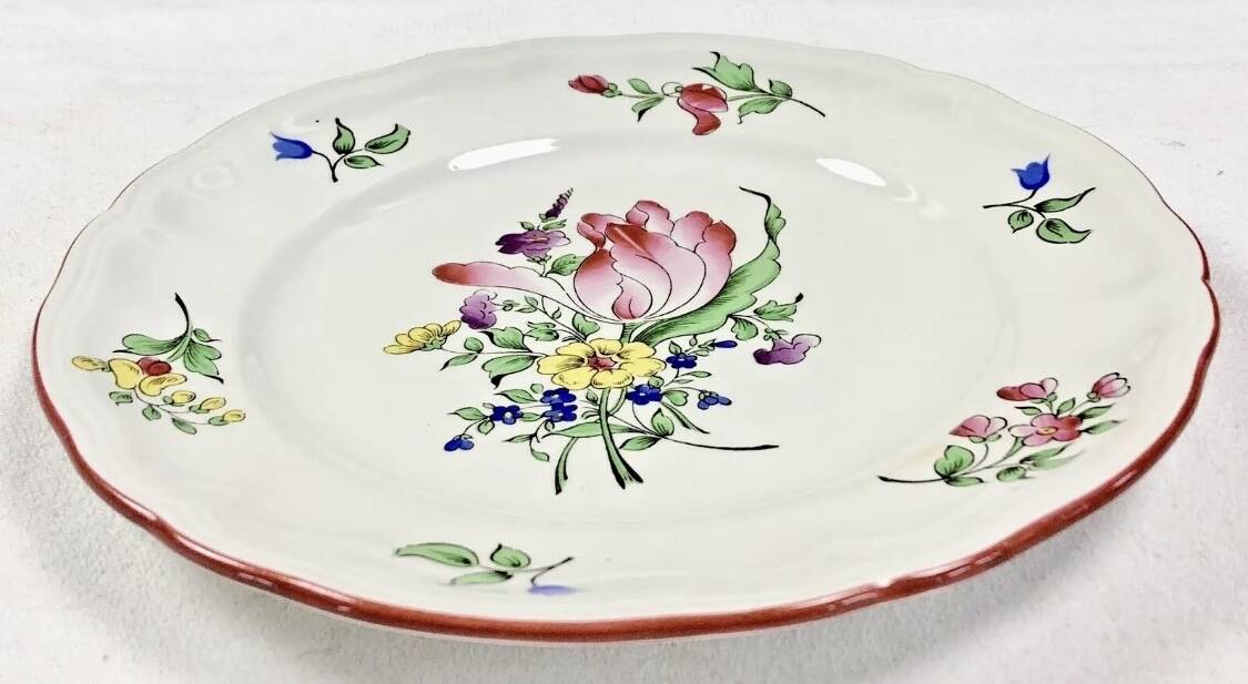 6 dessert plates 22.7 cm Lunéville street light model