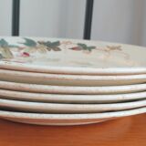 Flat porcelain plates from Lunéville KG ivy model