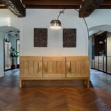Maison Regain sideboard in solid elm, vintage 60s/70s